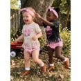 thumbnail image 4 of BemeyourBBs Weatern Baby Girls Clothes Newborn Baby Girl Cowgirl Outfit Boots Hat Print Short Sleeve Tassele T-shirt with Shorts Set Headband Cute Infant Baby Girl Summer Outfit, 4 of 9