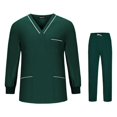 thumbnail image 2 of Nursing Scrubs V Neck Scrub Top and Pants for Veterinary SPA Operating Room M, 2 of 9