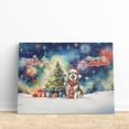 thumbnail image 3 of Merry Christmas and Happy New Year Santa Alaskan Malamute Holiday Xmas Winter 2025 Horizontal Matte Canvas Poster Alaska Mal Dog Lovers Gifts Wall Art Home Decor - 00024, 3 of 5
