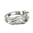 thumbnail image 3 of 0.36ct Marquise Diamond Moissanite Blooming Willow Wedding Ring 18K White Gold Over Silver, 3 of 4