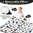 thumbnail image 3 of Baseballs and Mom Letters White Pattern Teens Toddler Nap Mat with Pillow, Sleeping Mat Bag for Preschool Daycare 51"x22", 3 of 6