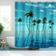 thumbnail image 2 of Cortina De Ducha Para Baño Con Estampado Abstracto De Plantas Y Flores, Cortina De Poliéster Impermeable Para Separar El Baño, Cortina De Puerta, 2 of 6