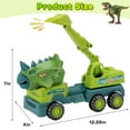 thumbnail image 2 of Dinosaur Trucks Cars Toys for Boys Toddlers Kids and Dinosaur Truck Vehicles Car Toys Gifts for 1 2 3 4 5 Year Old Boys Toddlers Kids Push  Go Play Vehicles Cranes Excavators Car Toys, 2 of 6