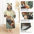 thumbnail image 4 of BZSMCE Wearable Blanket Hoodie Fashion Blossoming Red Panda Home Wear, 4 of 7