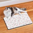 thumbnail image 2 of Sweet Cherry Pattern Pet Food Mat - Absorbent Non-Slip Dog Bowl Mat, Eco-Friendly Multi-Layer Design for Puppies & Senior Dogs, 2 of 5