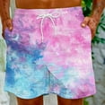 thumbnail image 7 of Dagegui Men's Shorts Colorful Tie-Dye Printed Casual Loose Fit Shorts Drawstring Elastic Waisted Beach Shorts Big and Tall Summer Lounge Shorts with Pockets 2025 Clearance 04#Multicolor 4XL, 7 of 7