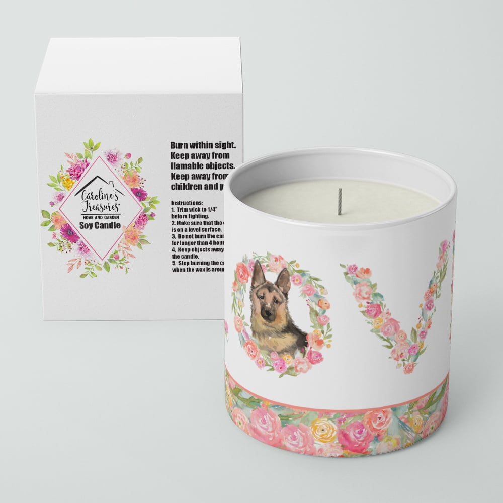 German Shepherd Love 10 oz Decorative Soy Candle
