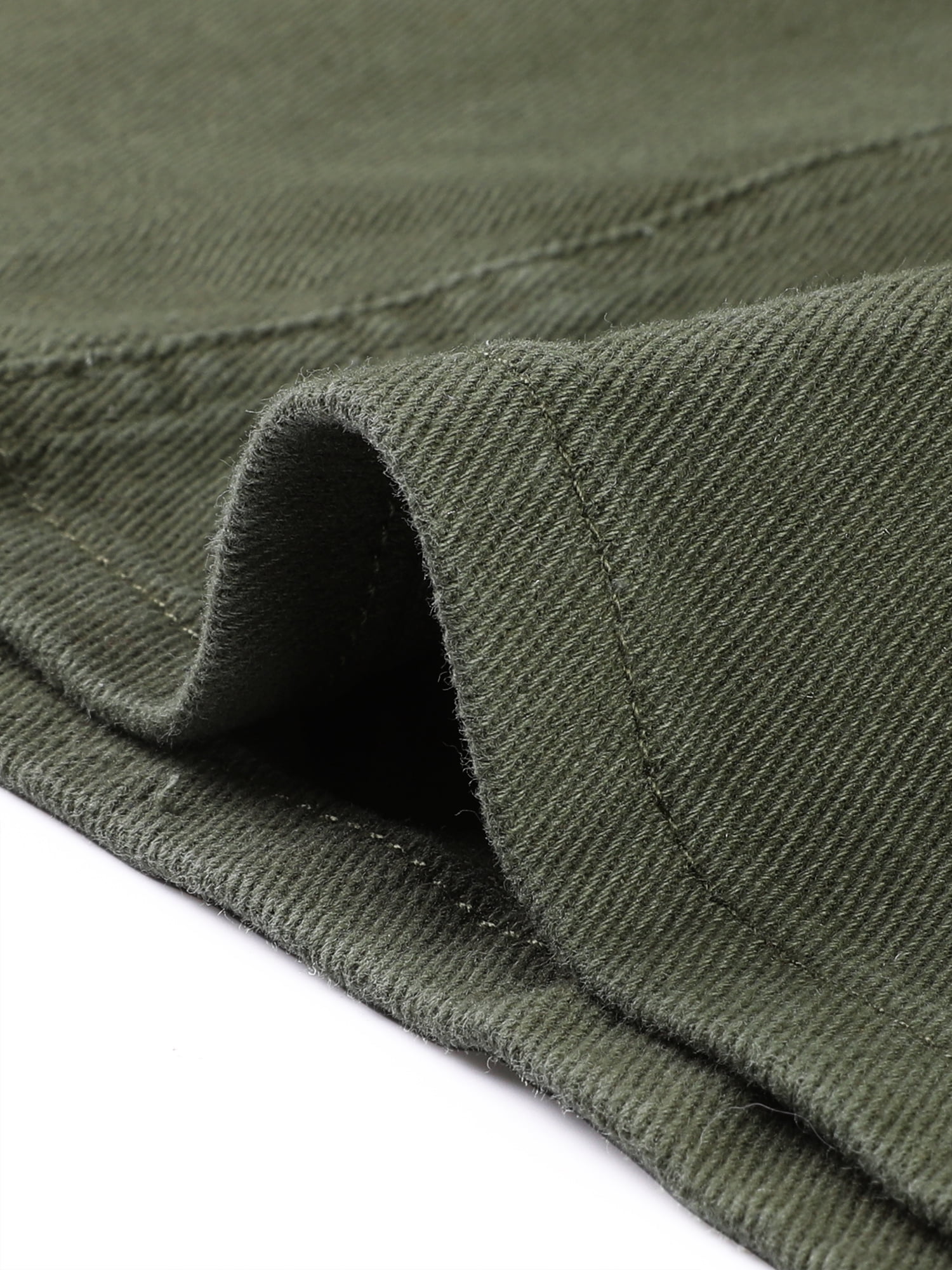 DARING DIVA Women's Denim Split Back Pockets Midi Jean Skirts S Army Green