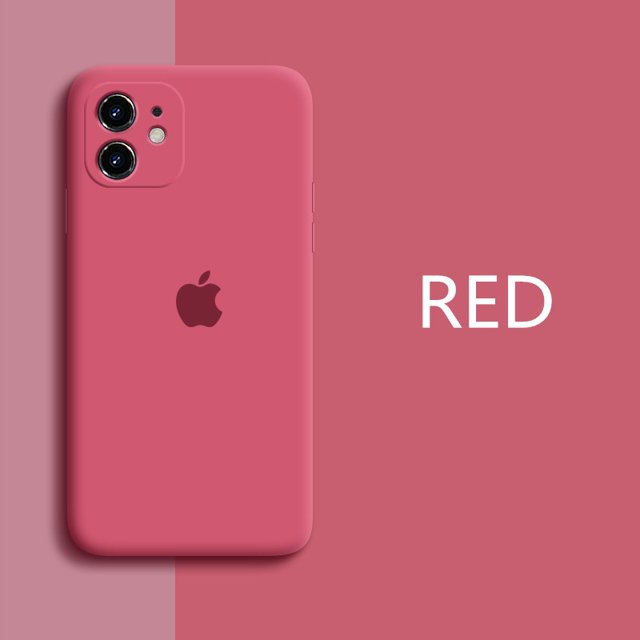 Líquido de lujo silicona suave caja del teléfono para el iPhone 11 12 13 Pro Max X XR Color sólido Cámara protección a prueba golpes la contraportada SVYQ
