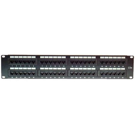 Patch Panel 568b 48 Port - IEC PP10848 Patch Panel 48 Port CAT 5e 568B (2U)