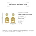 thumbnail image 2 of 14K Gold Indian Tassel Crystal Drop Earrings for Women,Vintage Palace Style Bell Shape Heavy Industry Dangle Earrings,Fashion Christmas Jewelry Gift for Her, 2 of 7