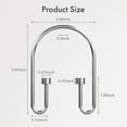 thumbnail image 5 of TABGIME Decorative & Sturdy Glide Polished Nickel Rustproof Metal Shower Curtain Rings U-Shaped Non-Slip Double Hooks, 24 Count-Cylinders, 5 of 5