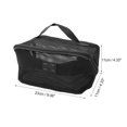 thumbnail image 2 of Unique Bargains 1 Pc Mesh Multifunctional Portable Makeup Bag Black Polyester, 2 of 6