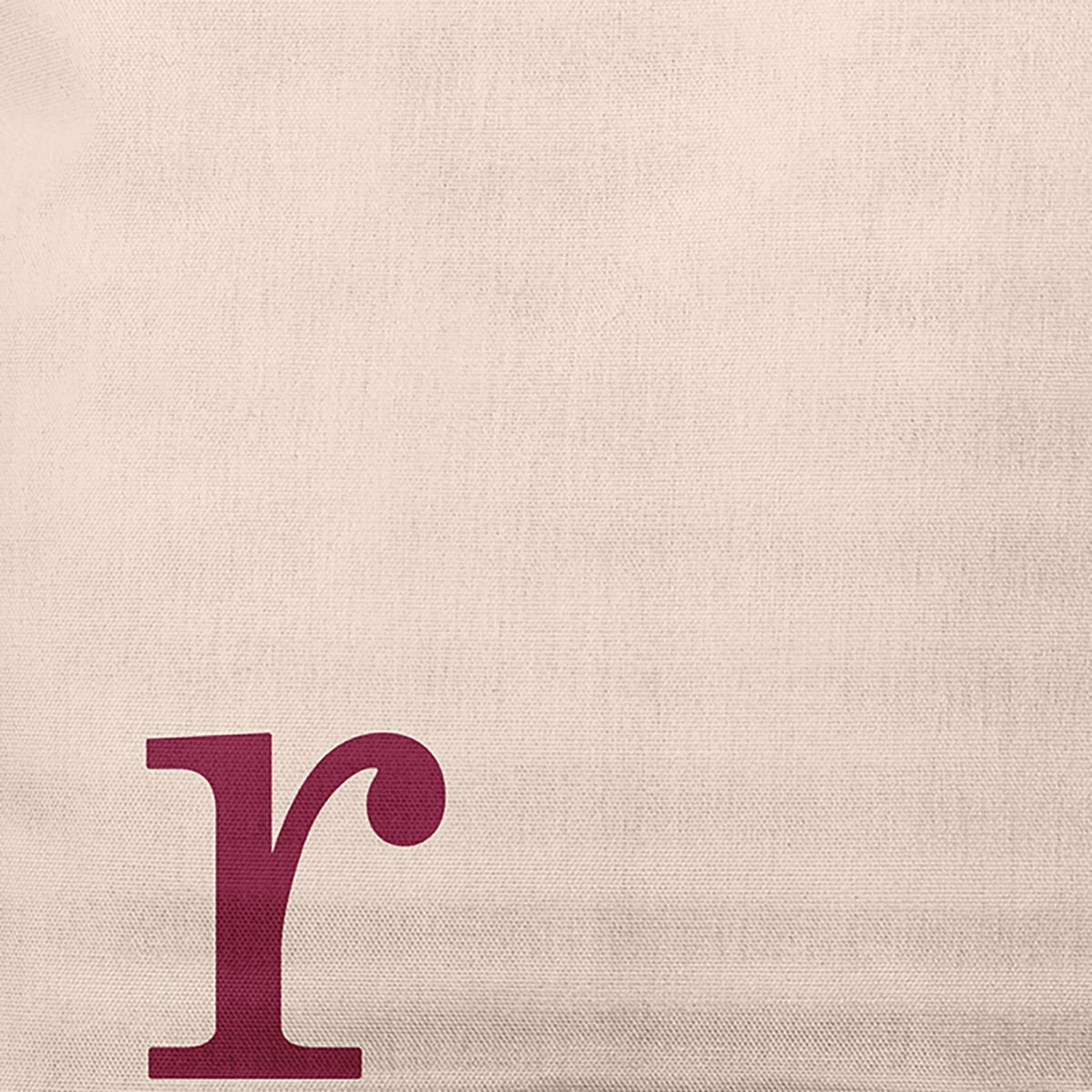 Simply Daisy 16" x 16" Modern Monogram Indoor/Outdoor Polyester Throw Pillow, Cranberry