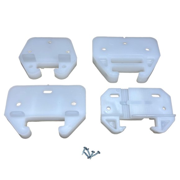 Guías para cajón E.H.C. de plástico 3/4" x 5/16", paquete de 4
