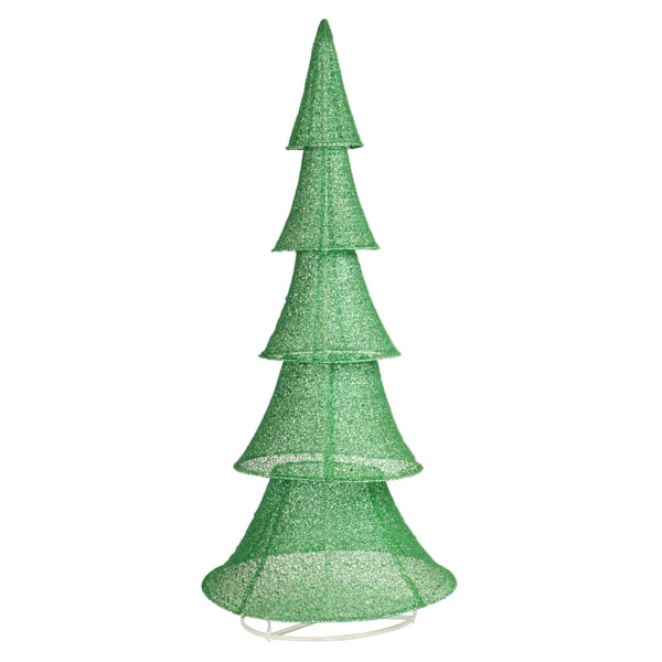 6FT Lighted Christmas Tree, 200 Warm White LEDs, Shimmering Waterproof Fabric for Indoor/Outdoor Living Room/Porch/Garden Decor