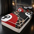 thumbnail image 3 of Erosebridal 8 Ball Zipper Queen Comforter Set with Fitted Sheet and 2 Pillowcases Lucky Zipper Bedding Set, Red Leopard, Black Reversible, 3 of 7