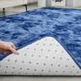 thumbnail image 5 of Junovo Luxury Velvet Shag Area Rug Modern Indoor Fluffy Rugs, Extra Comfy and Soft Carpet For Bedroom Living Room Kids Room,8'x10',Indigo, 5 of 7