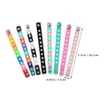 thumbnail image 2 of WEUVEB 8Pcs Decorative Elastic Silicone Bracelets Assorted Colors Wrist Charm Wristbands, 2 of 8