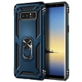 thumbnail image 2 of For Samsung Galaxy Note 8 Case with HD Film Screen Protector (Full Coverage), Nagebee Military Armor [Magnetic Ring Holder & Kickstand] Shockproof Protective Cover (Navy Blue), 2 of 5
