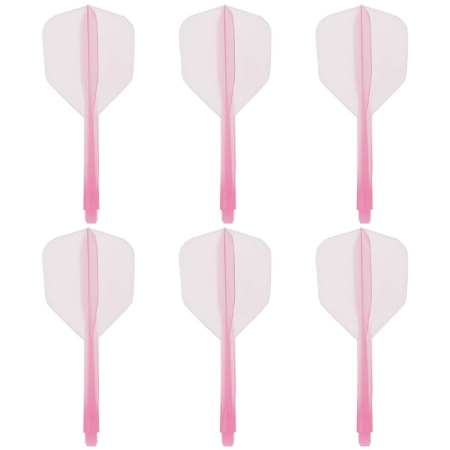 Unique Bargains Plastic 2BA Integrated Dart Shaft and Flights Replacement, Pink 6 Pack