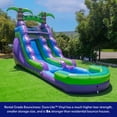 thumbnail image 3 of HeroKiddo 16 FT Inflatable Waterslide, Purple Tropical Commercial Grade with Splash Pool for Kids & Adults, Wet/Dry Use, 3 of 9