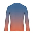 thumbnail image 4 of VgaVtl Mens Long Sleeve Tshirt Big and Tall Fall Winter Mens Clothes Shirts Basic Casual Blue Gradient Color Regular Gym Shirts,M, 4 of 5