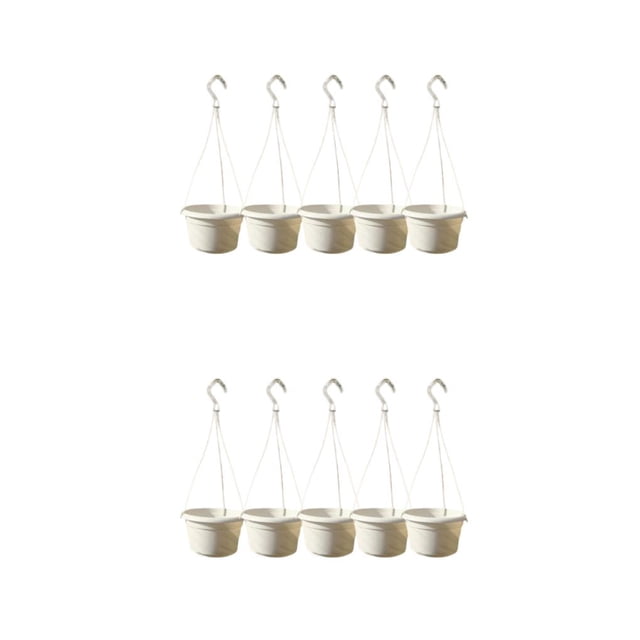 Cesta de Planta Colgante Moyic 5 Unids/Set Blanco
