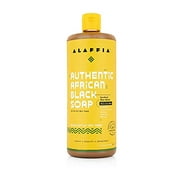 Alaffia Authentic African Black Soap, Multi-purpose Face and Body Cleanser, Shampoo & Shaving Aid, Refreshing Eucalyptus with Calming Tea Tree Oils, 32 fl oz