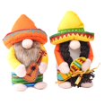 thumbnail image 1 of 2Pcs Fiesta Gnome Couple Cinco De Mayo Tomte for Mexican Taco Tuesday Elf Dwarf for Home Kitchen Tiered Tray Decorations,2 x Fiesta Gnome, 1 of 9
