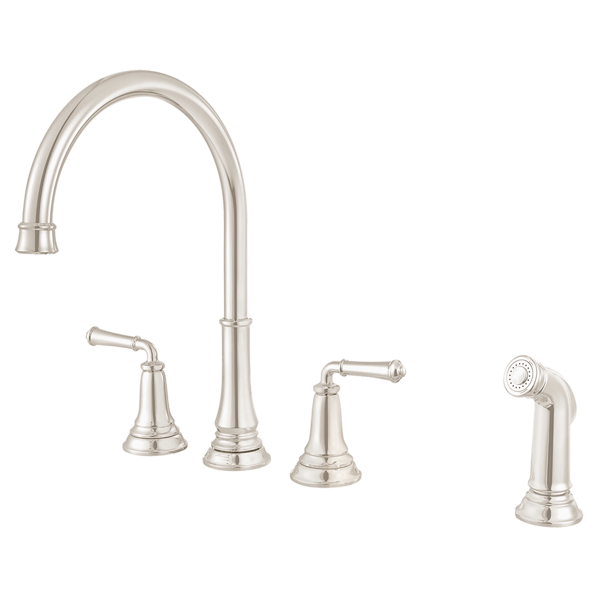 American Standard 4279701.GN0 Delancey Double Handle Widespread Kitchen Faucet - Brushed