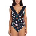 thumbnail image 1 of Maillot de Bain à Volants pour Femmes Monokini Tenue de Plage, 1 of 5