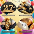 thumbnail image 4 of Golden 27th Birthday Banner Star Display Balloon Black Background Backdrop for 27th Birthday Party Indoor Decoration Photo Shoot, 4 of 9