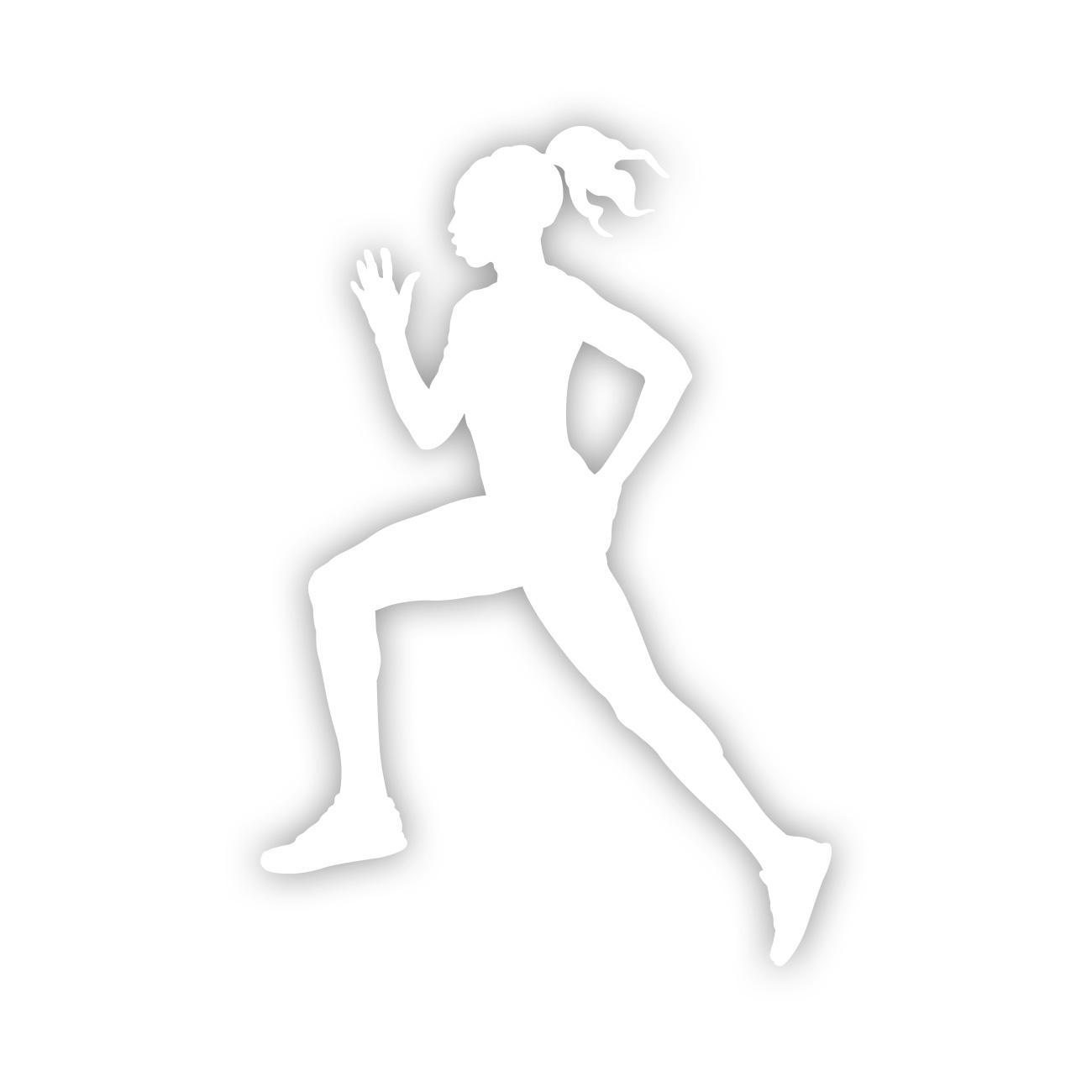 Girl Runner Sticker Decal Die Cut Self Adhesive Vinyl Weatherproof