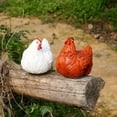 thumbnail image 2 of Chickens Statue Funny Yard Decor:Resin Chicken Figurines,Tree Fence Decorations Outdoor,Chicken Decorations for Garden,Farm,Patio,Backyard (Orange), 2 of 10