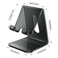 thumbnail image 6 of Tomorotec Acrylic Phone Stand with Charging Port Access, Compatible with 4-8 Inch Devices for Gaming, Facetime & Video Viewing, Universal Fit Secure Grip for Office, Kitchen, Bedside Use (Black), 6 of 7