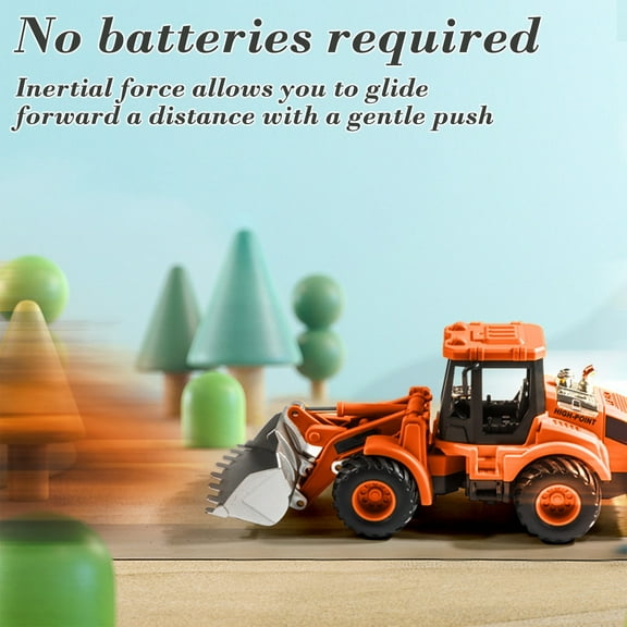 Meggemo Gift Thickened Fall-Resistant Engineering Vehicle Toys - Simulation Excavator, Bulldozer & Forklift, Inertial Loading Function for Outdoor & Home Play, Durable Gift