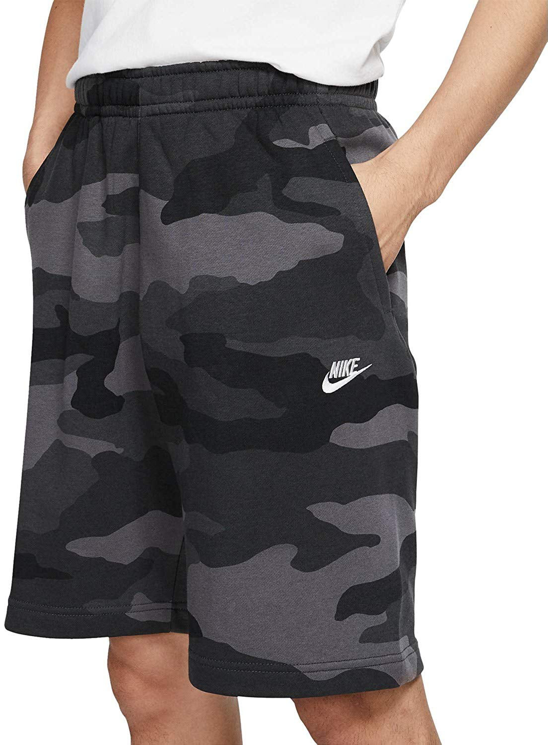 nike club fleece camo shorts