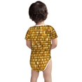 thumbnail image 3 of Yiaed Bright Shiny Golden Print Infant Climbing Short Sleeve Onesie One-Piece Baby Bodysuit Clothes 0-12 Months -9M, 3 of 6