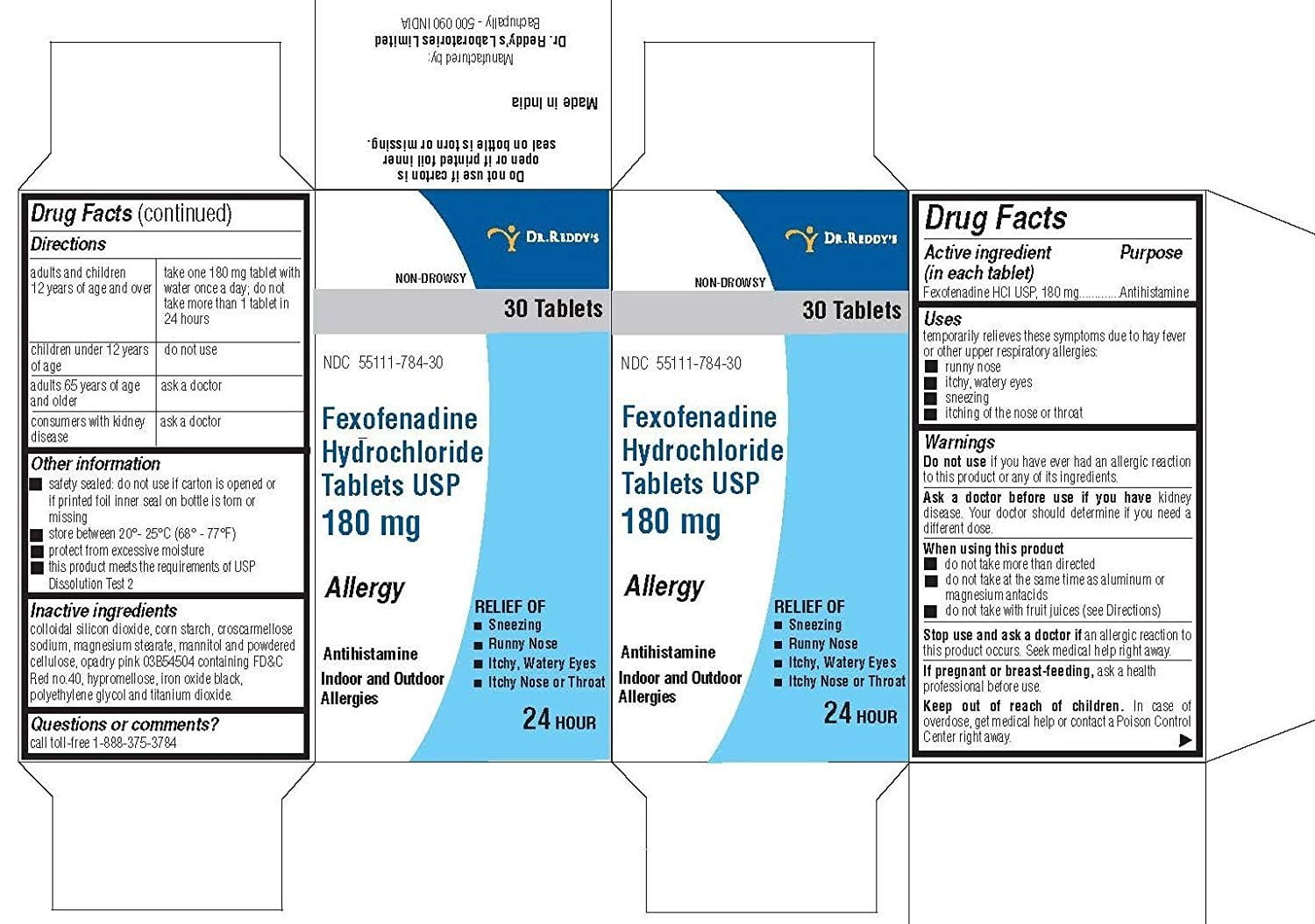 Dr Reddy S Fexofenadine Hydrochloride Allergy Tablets 180 Mg 30 Count Walmart Com Walmart Com Dr Reddy S Fexofenadine Hydrochloride Allergy Tablets 180 Mg 30 Count Walmart Com Walmart Com