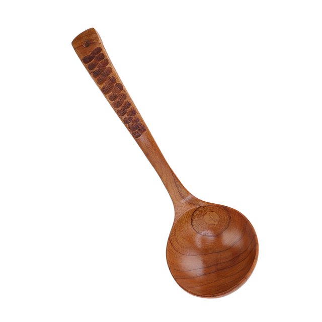 Wooden Spoon, Scratch Resistant Easy To Long Handle Spoon Glossy Edges For Food Stirring Type 2