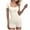 White, variant on biudgviw Bodysuits for Women Square Neck Short Sleeve Skinny Jumpsuits One Piece Stretch Summer Rompers Outfits Clothes