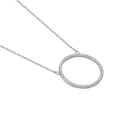thumbnail image 2 of 925 Sterling Silver Circle of Life White Clear CZ Pendant Necklace, 2 of 4