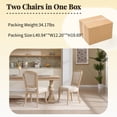 thumbnail image 4 of Noble House French Country Dining Chairs with Cushion Back and Carved Wood Frame for Living Room, Beige, Set of 2, 4 of 13