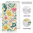 thumbnail image 2 of Cartoon Doddle Line Art Hand Towel Absorbent Bath Towels for Bathroom Sports Gym 28" x 14" Set of 2, 2 of 8