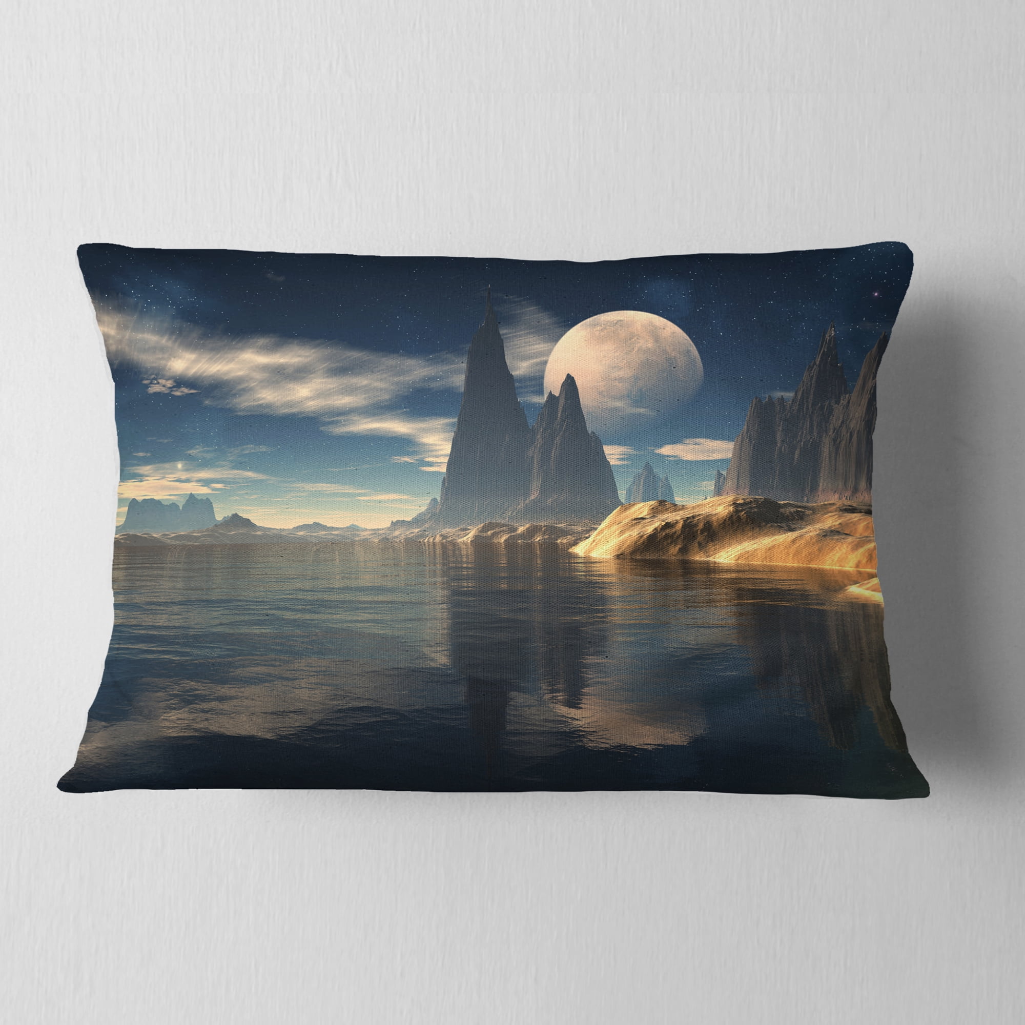Designart Antara Alien Planet - Photography Throw Pillow - 12x20