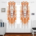 thumbnail image 2 of Lion Face Boho Blackout Curtain Panels 63x55in Drapes Privacy Assured for Living room Bedroom Bathroom 2 panels set, 2 of 5