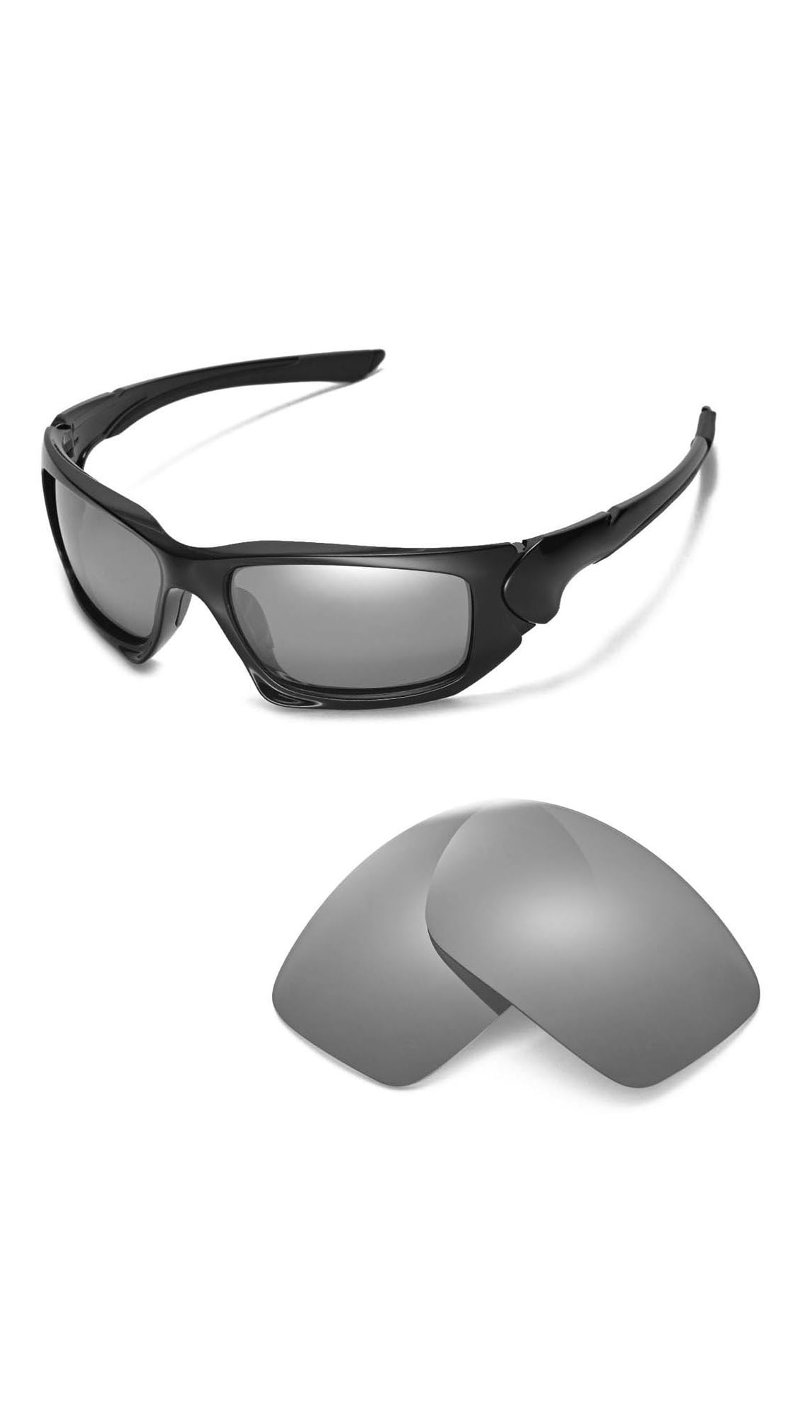 tabe Ren og skær Smuk kvinde Walleva Titanium Polarized Replacement Lenses for Oakley Scalpel Sunglasses  - Walmart.com