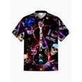 thumbnail image 5 of Camisa de calavera para hombre, camisa con estampado 3D de roca, de secado rápido, camisetas de manga corta, ropa informal de verano para hombre, camisas de moda callejera para niños, 5 of 5