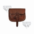 thumbnail image 2 of SZCO Medieval Knife Holder Bag 8"x6" Light Brown Leather Accessory Pouch with Belt Attachment for LARP & Cosplay, 2 of 5